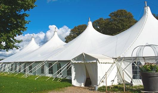 multiple portable toilets for large-scale outdoor events, ensuring availability for all guests in Baltic OH